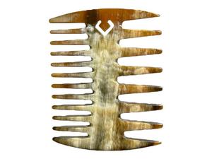Peigne en corne de vache naturelle poli, double face, durable, écologique, fait main, outil moderne de toilettage des cheveux, artisanat - Product Image 5