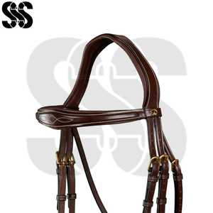 บังเหียนม้าแบบ Anatomic Flash Noseband สีน้ำตาล หนังคุณภาพสูง บุนุ่ม หัวเข็มขัดโลหะแข็งแรง สะดวกสบาย สวยงาม - Product Image 6