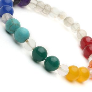 NOVAMART Fine Arihant Gems Jewels 7 Chakra Lava Unisex <b>Bracelet</b> Natural Certified Astrological Crystal Positive Effect for Both - Product Image 3