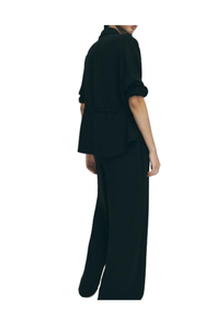 Camisa anudada negra de diseñador de calidad de exportación, tela elegante y de alta calidad, suministro al por mayor de La India al mejor precio - Product Image 4