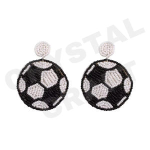 Boucles d'oreilles en perles de drapeau américain vintage pour femmes Orange blanc bleu couleur tissu accessoire élégant pour mariage patriotique - Product Image 3