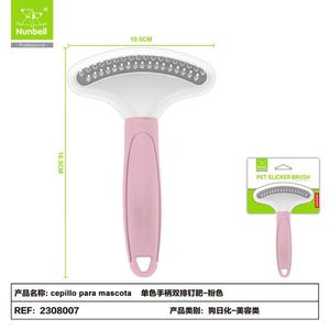 Peigne à poils pour animaux à une rangée avec manche monocolore pour le toilettage des chiens et des chats – Produit de fabricant en gros - Product Image 1