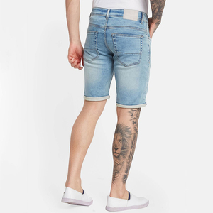 Nardon Apparel Fashion Regular Fit Straight Short Jeans Washed Denim Distressed Transpirable Mediados de cintura Casual Men Denim Shorts - Product Image 2