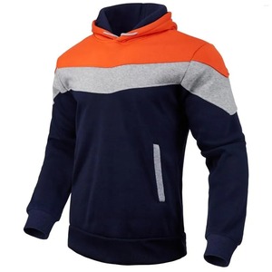 Sweat à capuche d'hiver pour hommes, sweat-shirt à capuche à motif solide avec poches latérales Logo personnalisé 100% coton meilleure qualité bas quantité minimale de commande - Product Image 3
