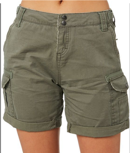 Pantalones Cortos Cargo de Algodón para Mujer, Diseño Nuevo, Hechos a Medida, OEM, Transpirables, de Secado Rápido, Ecológicos, Cintura Elástica, Colores y Logotipo Personalizables - Product Image 4