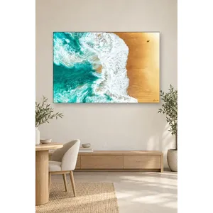 Impression sur toile Fida White Foamy Wave on Golden Beach - Product Image 2