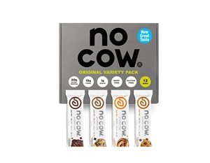 No Cow Vegan Protein Bars, Upgraded Original Variety Pack Pack of 12 - Product Image 1