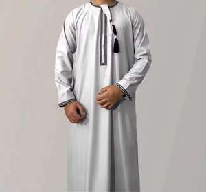 Túnica de Algodón para Hombre, Diseño Islámico Saudí, Thobe Largo, Ropa para Adultos, Talla Grande, Thobe/Jubba Musulmán en Venta - Product Image 1
