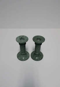 Hot Selling <b>Green</b> Marble Base Decorative Taper Candle Holder Durable Candle Stand for Home Hotel <b>Christmas</b> <b>Lighting</b> Decoration - Product Image 3