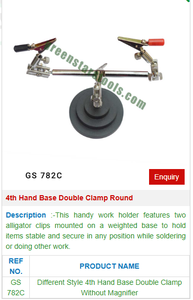 4th Hand Base Doble Abrazadera Redondo GS 782C Herramientas de joyería para herramientas de joyería - Product Image 2