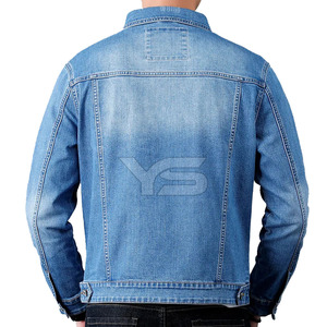 Vestes en jean décontractées pour hommes avec tissu lavé à l'acide ODM Supply Puff Printing Button Décoration avec option multicolore - Product Image 3