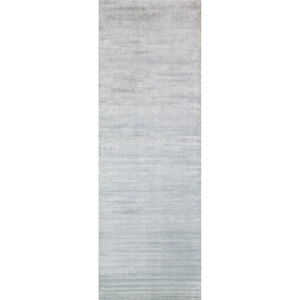 Basis Blue Solid Color Hand Loom Wool & Viscose <b>Rug</b> for Home Hwv-2000 - Product Image 1