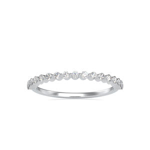 Bague de mariage demi-éternité en diamant de laboratoire de 0,40 CTW certifiée SGL, or massif 14 carats, sertie à griffes, pour femme - Product Image 6