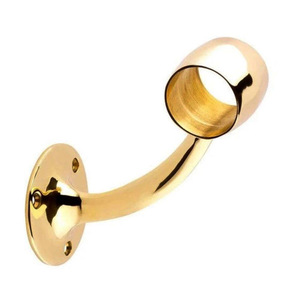 Exclusive 2025 Designer Brass Rope <b>Bracket</b> with Polished Golden Finish, <b>Heavy</b>-<b>Duty</b> Grip, and Sophisticated Handrail <b>Brackets</b> - Product Image 1