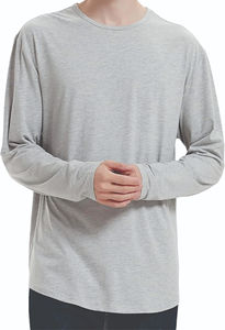 T-shirt à manches longues pour hommes Vente en gros Vêtements pour hommes T-shirt à manches longues à col rond de haute qualité pour hommes - Product Image 4