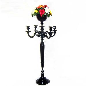 Candelabro antiguo negro de lujo para suelo hecho a mano nuevo diseño Metal decorativo suelo de pie decorativo hecho a mano candelabros - Product Image 1