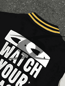 Fabricante OEM de alta calidad Chenille bordado hombres Universidad logotipo personalizado béisbol bombardero Letterman cuero invierno botón - Product Image 6