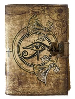 Livre de mots en cuir, Journal de bord, papier à trois yeux, grimoire, Journal Vintage en cuir, livre d'ombres