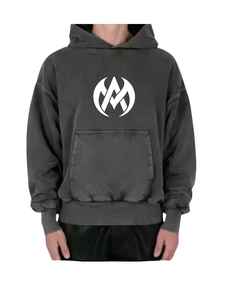 Sweat-shirt à capuche vintage personnalisé, lourd, délavé à l'acide, pour hommes, sweat-shirt à fermeture éclair surdimensionnée avec poche simple pour l'hiver - Product Image 1