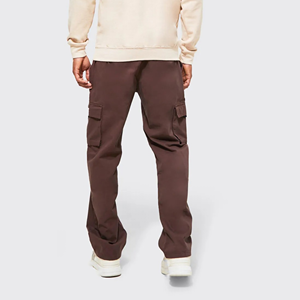 Pantalon cargo en coton à 6 poches vente en gros de pantalons de survêtement évasés baggy de haute qualité pantalons de sport pour hommes logo personnalisé pantalons de survêtement - Product Image 4