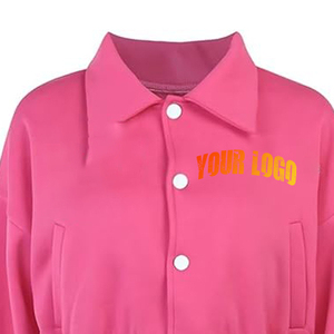 Veste matelassée Varsity de baseball pour femmes en polyester/coton de qualité supérieure coupe ajustée broderie de logo personnalisé hiver - Product Image 5