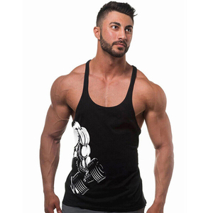 Personalización de los hombres camiseta sin mangas de compresión ropa atlética ajustada gimnasio Stringer Fitness correr camisetas para hombres - Product Image 1