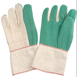 Gants de travail en coton robuste avec paume de pistolet et manchette gants de moulin à chaud à double paume pour un usage industriel quotidien - Product Image 1