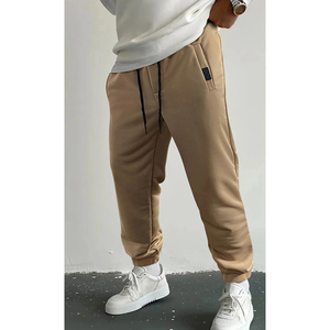 Pantalons de jogging en molleton de coton léger pour homme, taille haute, décontractés, avec poches, impression personnalisée disponible - Product Image 1