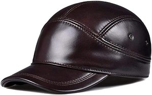 หมวกเบสบอลหนัง PU สำหรับผู้ชายปรับแต่งโลโก้ได้หมวกกันแดดกลางแจ้งลำลองสำหรับงานปาร์ตี้ - Product Image 3