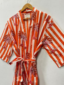 ชุดคลุมกิโมโนลายดอกไม้สไตล์อินเดียนซัมเมอร์ ผ้าฝ้ายเนื้อนุ่ม หรูหรา วินเทจ สำหรับผู้หญิง ใช้คลุมชุดว่ายน้ำ ชุดนอน หรือใส่ไปชายหาด - Product Image 6