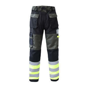 Pantalon de travail de sécurité réfléchissant haute visibilité ANSI Classe 2 pour les travailleurs du bâtiment, vêtements de travail durables et imperméables, logo personnalisé - Product Image 4