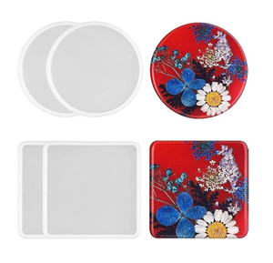 Sous-verres artisanaux en résine époxy pour café thé boisson cuisine et table sous-verres produits à prix bon marché - Product Image 5