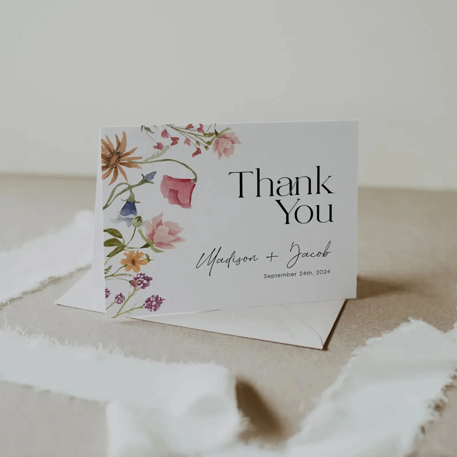 Business Thank You Insert card Template Modern Pink Insert Card Packaging Thank You For Your Order Add Logo