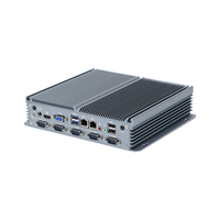 Ordinateurs embarqués industriels Celeron J3710 6 COM 8 USB Double LAN Boîtier PC pour borne libre-service