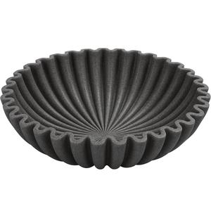 Bol décoratif à bord à volants en résine fabriqué à la main pièce maîtresse sculpturale pour Table basse Table à manger étagère Console d'entrée moderne - Product Image 2