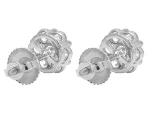 Joyería fina de lujo personalizada en plata de ley 925 con moissanita diamante boda compromiso fiesta clásico mujeres pendientes - Product Image 4