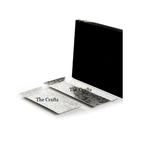 Plateau de service rond en fer avec poignées en bois, plateau de service de haute qualité pour chocolats, collations et aliments à prix avantageux - Product Image 6