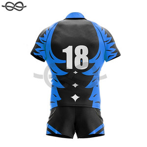 Uniforme de rugby sportif en polyester à sublimation complète nouveau style de maillot avec short pour équipes de rugby - Product Image 2