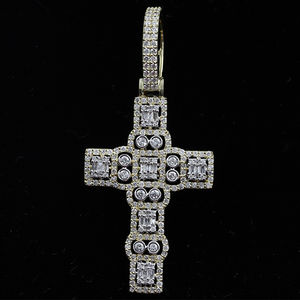 Colgante de Plata de Ley 925 de Lujo para Hombre, Estilo Hip Hop, con Diamante Moissanite VVS, Chapado en Oro de 18K, Diseño de Cruz, Colgantes de Moda - Product Image 4