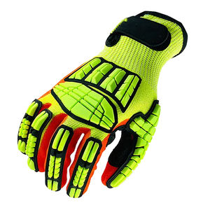 Gants de travail de sécurité personnalisés en cuir de chèvre Gants d'hiver en cuir canadien avec logo imprimé - Product Image 2