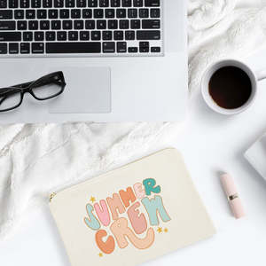 Bolsa de Maquillaje de Viaje de Gran Capacidad, de Lona de Algodón, Ecológica, Portátil, con Diseño de Letras, Duradera y Elegante - Product Image 4