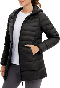 Chaqueta Larga Acolchada con Capucha para Mujer, de Invierno, de Alta Calidad, Relleno de Algodón, Forro de Spandex, Transpirable, Hecha de Lona - Product Image 4