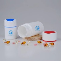 HDPE 135cc Hap Saklama Kabı, 58mm Entegre Açılır Kapaklı, Diyet Takviyesi, Nutrasötik, Balık Yağı, Şekerleme Ambalaj Şişesi