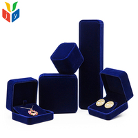 Boîte à bijoux en velours à coins arrondis, marque personnalisée, rouge, rose, blanc, bleu, marron, pour bague, boucles d'oreilles, pendentif, bracelet, collier, emballage