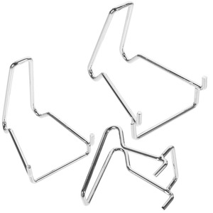 Ensemble de supports d'affichage chromés argentés chevalets en métal pour cadres photo tirages d'art livres assiettes et utilisation décorative de table - Product Image 6
