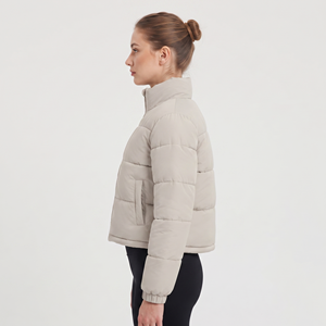Wholesale 2026 Plus Size <b>Cropped</b> Puffer <b>Jacket</b> for Ladies Winter Warm Waterproof Sport Outdoor Custom Logo Bubble Coat Women - Product Image 2