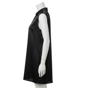 Vestido informal de satén sin mangas transpirable, vestido Midi elegante ligero de tela suave para mujer, ropa de diario y traje de fiesta - Product Image 2