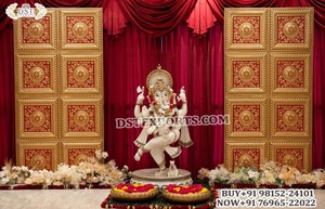 Big Bash Décor de scène de mariage indien du sud Grand Manavarai Kalyana Mandapam Unique Sri Lanka Poruwa Cérémonie de mariage Mandap - Product Image 2