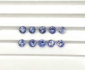 IGI Certified Natural <b>Tanzanite</b> Loose Gemstone 3-5 MM Round Blue Cut for Jewelry Making - Product Image 1