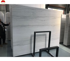 Trung Quốc Quarry Quảng Tây bằng đá cẩm thạch trắng phiến lớn trắng Onyx Đá Cẩm Thạch với màu xám tĩnh mạch chất lượng cao bằng đá cẩm thạch trắng sàn gạch và tường - Product Image 1